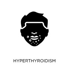 Hyperthyroidism icon. Hyperthyroidism symbol design from Diseases collection.
