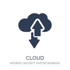 Cloud icon. Trendy flat vector Cloud icon on white background from Internet Security and Networking collection