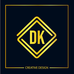 Obraz premium Initial Letter DK Logo Template Design