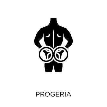 Progeria icon. Progeria symbol design from Diseases collection.