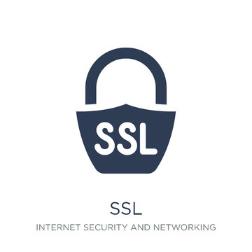 Ssl icon. Trendy flat vector Ssl icon on white background from Internet Security and Networking collection