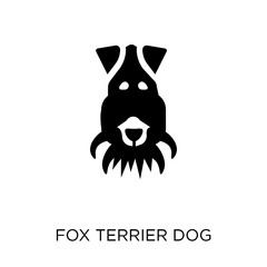 Fox Terrier dog icon. Fox Terrier dog symbol design from Dogs collection.