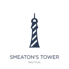 Smeaton's Tower icon. Trendy flat vector Smeaton's Tower icon on white background from Nautical collection
