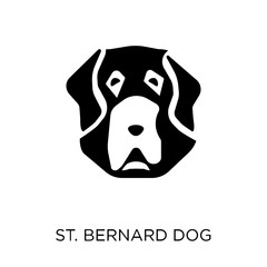 St. Bernard dog icon. St. Bernard dog symbol design from Dogs collection.
