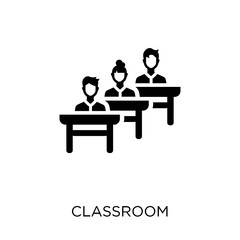 Classroom icon. Classroom symbol design from Education collection. Simple element vector illustration. Can be used in web and mobile.
