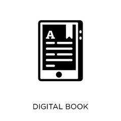 Digital book icon. Digital book symbol design from Online learning collection. Simple element vector illustration. Can be used in web and mobile.