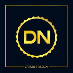 Initial Letter DN Logo Template Design