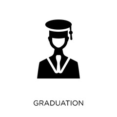 Graduation icon. Graduation symbol design from Online learning collection. Simple element vector illustration. Can be used in web and mobile.