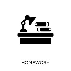 Homework icon. Homework symbol design from Education collection. Simple element vector illustration. Can be used in web and mobile.