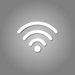Wi-fi icon. 3d wifi icon. Paper cut art style