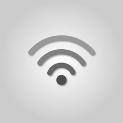 Wi-fi icon. 3d wifi icon. Paper cut art style