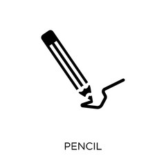 Pencil icon. Pencil symbol design from Education collection. Simple element vector illustration. Can be used in web and mobile.