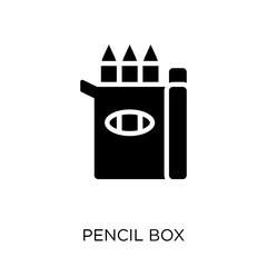 Pencil box icon. Pencil box symbol design from Education collection. Simple element vector illustration. Can be used in web and mobile.