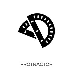 Fototapeta na wymiar Protractor icon. Protractor symbol design from Education collection. Simple element vector illustration. Can be used in web and mobile.