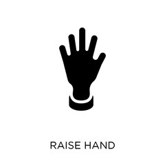 Raise hand icon. Raise hand symbol design from Education collection. Simple element vector illustration. Can be used in web and mobile.