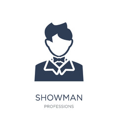 Showman icon. Trendy flat vector Showman icon on white background from Professions collection
