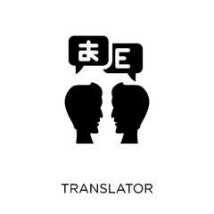 Translator icon. Translator symbol design from Online learning collection. Simple element vector illustration. Can be used in web and mobile.