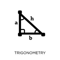 Trigonometry icon. Trigonometry symbol design from Education collection. Simple element vector illustration. Can be used in web and mobile.