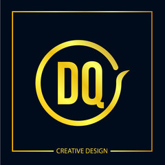 Initial Letter DQ Logo Template Design