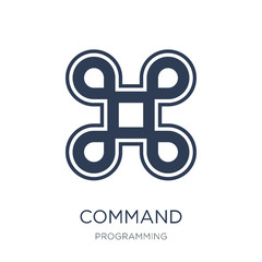 Command icon. Trendy flat vector Command icon on white background from Programming collection