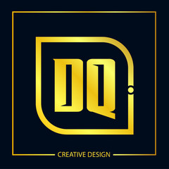 Initial Letter DQ Logo Template Design