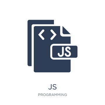 Js icon. Trendy flat vector Js icon on white background from Programming collection