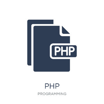 Php icon. Trendy flat vector Php icon on white background from Programming collection