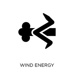 Wind energy icon. Wind energy symbol design from Ecology collection.