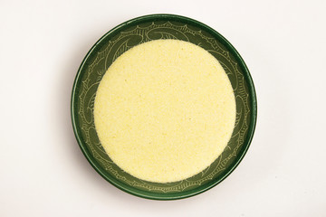 bowl of semolina