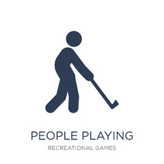 People playing Golf icon icon. Trendy flat vector People playing Golf icon on white background from Recreational games collection