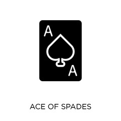 Ace of spades icon. Ace of spades symbol design from Arcade collection. Simple element vector illustration. Can be used in web and mobile.
