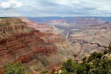 The Grand Canyon is a gorge of the Colorado River, which is considered one of the Wonders of the World, USA, Arizona, August 1, 2017,