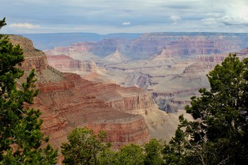 The Grand Canyon is a gorge of the Colorado River, which is considered one of the Wonders of the World, USA, Arizona, August 1, 2017,