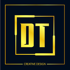Initial Letter DT Logo Template Design