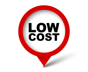 red vector banner low cost