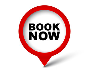 red vector banner book now