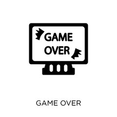 Game over icon. Game over symbol design from Arcade collection. Simple element vector illustration. Can be used in web and mobile.