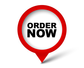 red vector banner order now