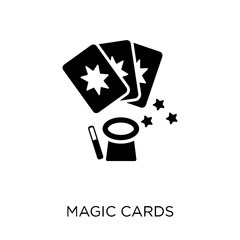 Magic cards icon. Magic cards symbol design from Entertainment collection. Simple element vector illustration. Can be used in web and mobile.