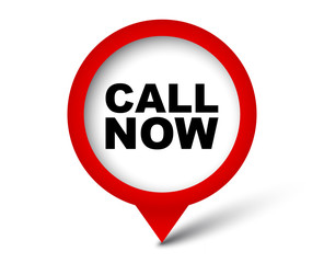 red vector banner call now