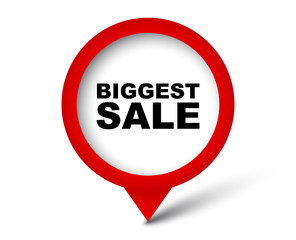 red vector banner biggest sale