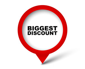 red vector banner biggest discount