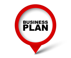 red vector banner business plan