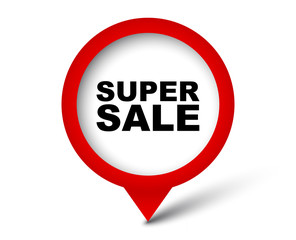 red vector banner super sale