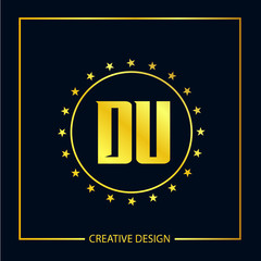 Initial Letter DU Logo Template Design