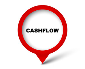 red vector banner cashflow