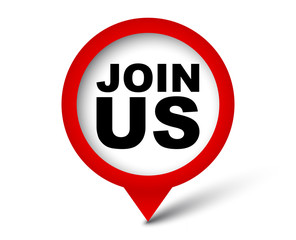 red vector banner join us