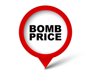 red vector banner bomb price