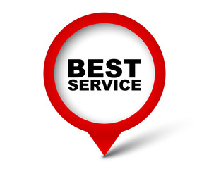 red vector banner best service