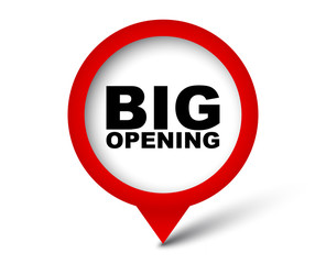 red vector banner big opening